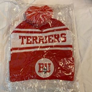 Never worn BU Pom Pom hat